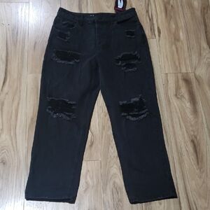 No Boundaries Black Super High Rise Straight